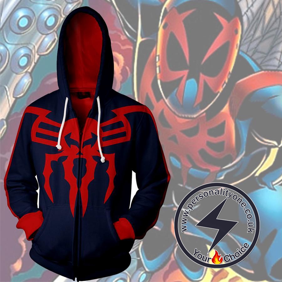 SPIDER-MAN 2099 (2) 3D Hoodies - ZIP UP - SPIDERMAN 3D